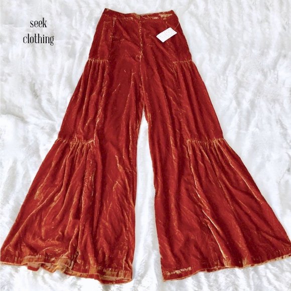 Free People Pants - NWT! Free People 4 Tiered Velvet Pants
